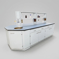 Table de laboratoire en acier moderne, banc de laboratoire sur mesure pour l'école et l'hôpital