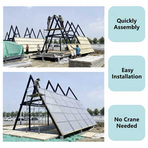 <span class=keywords><strong>Chalet</strong></span> préfabriqué en forme de triangle, cabane modulaire en acier, imperméable et isolé, pour les solutions de projets de bureaux et l'usage commercial - Product Image 4
