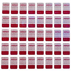 Étiquette de sécurité holographique transparente double couche en papier adhésif, autocollant holographique imprimé anti-effraction, étiquette Digitech P7 - Product Image 1