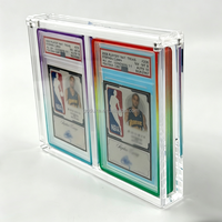 Vitrine de protection personnalisée moderne en acrylique coloré résistant aux UV, faite à la main, pré-assemblée, surface polie pour objets classés