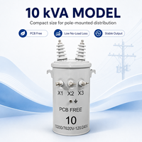 Transformateur de distribution monophasé immergé dans l'huile, monté sur poteau, 25 kVA, 13,8 kV, 120/240 V, pour les systèmes électriques des services publics