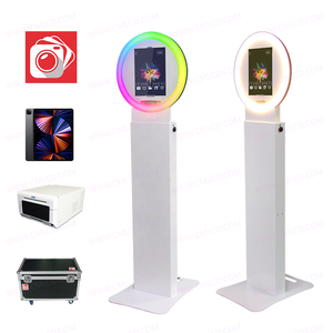 Dễ dàng lắp ráp bên Photo Booth bề mặt Pro iPad photobooth Shell với LED RGB vòng ánh sáng và trường hợp ngay lập tức Photo Booth máy - Product Image 2