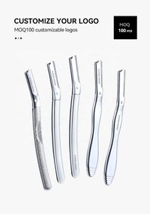 KINGHOOD <span class=keywords><strong>Tondeuse</strong></span> à sourcils réutilisable avec logo personnalisé pour femmes Rasoir rose pour le visage - Product Image 5
