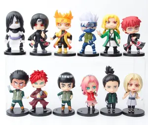 Wholsale MiniQバージョン12個セットモデルPVC人形アクションフィギュアJiraiya Gaara