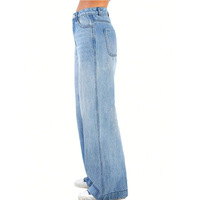 Jeans en denim vintage de style européen et américain pour le B2B transfrontalier, Nouveautés 2025, Tendance Printemps, Coupe large décontractée, Lavage à l'eau