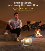 Mini Proyector de Cine en Casa con Sistema Android 14, Resolución 720P, Compatible con 4K, LED LCD, Video Inteligente, WiFi, Bluetooth, Tiro Corto