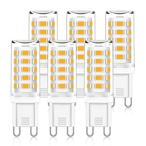 HoneyFly G9 G4 E14 lampu COB LED dapat diredupkan, lampu Halogen 3W 6W 220V kapsul bening kristal hangat putih dingin pengganti bohlam G9