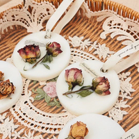 Bougie parfumée en cire de soja avec fleurs séchées personnalisées, boîtes en bois écologiques, rangement, décoration de Noël, Diwali, purification de l'air