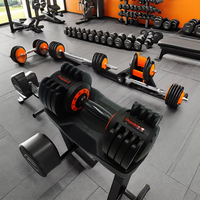 Ensemble d'haltères réglables en fonte de 25lbs pour la salle de sport, le fitness, l'entraînement à domicile, les poids d'entraînement de bodybuilder avec revêtement en plastique avec logo personnalisé