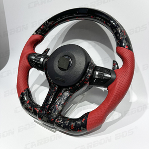 Volante de Fibra de Carbono Forjado Rojo Personalizado Directo de Fábrica para BMW E46 <span class=keywords><strong>F1</strong></span> F30 F50 F31 F35 E90 E92 E45 E87 F10 - Product Image 5