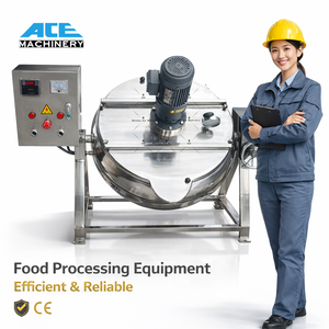 Cuve de mélange électrique en acier inoxydable de 500 L pour gelée, cuve de fusion de sucre et de cire, machine à mélanger les sauces - Product Image 5
