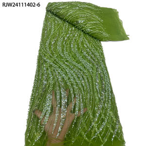 ผ้าลูกไม้โปร่งประดับลูกปัดไข่มุกสีขาวขนาดใหญ่สำหรับเจ้าสาวผ้าลูกไม้ประดับลูกปัดสีขาวดูหรูหราสำหรับงานแต่งงานที่หรูหราดูสง่างาม - Product Image 6