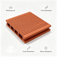 Revêtement de terrasse composite PE WPC, fabrication directe d'usine, taille et couleur personnalisables, pour projets de jardinage extérieur, imperméable et ignifuge