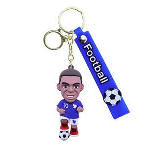 Cadeau promotionnel de football personnalisé - Porte-clés de football en silicone souple en gros, porte-clés pour fans et souvenir d'événement d'entreprise - Product Image 5