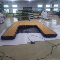 Plateforme de ponton flottant certifiée CE ISO, pontons gonflables en U, ponton gonflable statique, structure de divertissement aquatique gonflable
