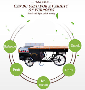 Bicicleta de tres ruedas para perro caliente, hamburguesa móvil, coche, aperitivos - Product Image 2