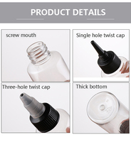 Bouteille Compresseur en Plastique PET avec Bouchon Twist Top, Logo Personnalisé, 1oz 2oz 3oz 4oz 5oz 8oz 12oz 16oz, pour Huile Liquide