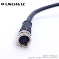 A Code Stecker Buchse M8 Geformter 6-poliger wasserdichter Kabelst ecker mit Kabellänge 1M