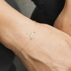 Creative <b>Moon</b> <b>Bracelet</b> Stainless Steel Gold Silver <b>Bracelet</b> for Women Uionen 496 - Product Image 1
