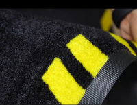 Tapis de protection de câbles en caoutchouc jaune avec bord de signalisation antidérapant, rouleau de 10 mm d'épaisseur pour la circulation des pieds et des véhicules légers