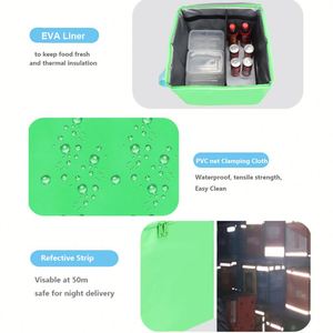 Bolsa Térmica Portátil para Picnic de 46 cm, Verde, Tela No Tejida, Diseño Minimalista, Uso en Todas las Estaciones, Bolsa para Entrega de Comida - Product Image 6