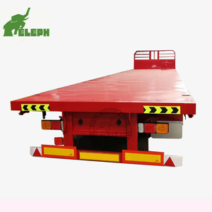 20ft 40ft 40-60ton transporte de contenedores de 2 ejes de 3 ejes semi remolque de plataforma para África Filipinas - Product Image 1