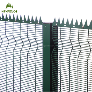 Clôture anti-escalade personnalisée 358 panneaux de clôture clôture à <span class=keywords><strong>vue</strong></span> dégagée enduite de poudre noire <span class=keywords><strong>pour</strong></span> porte de prison porte d'allée en acier galvanisé - Product Image 4