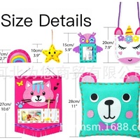 Kit de couture en laine pour enfants, ensemble de travaux manuels DIY sur le thème des animaux, jouets éducatifs, couture pour débutants, cadeau créatif pour les 5-7 ans