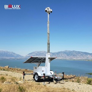 Remolque de Seguridad Móvil con Energía Solar, Sistema de Cámaras de Vigilancia <span class=keywords><strong>y</strong></span> Cámara PTZ 4K con Zoom de 30x, Torres de Vigilancia para Infraestructuras Clave - Product Image 5