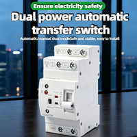 Interrupteur de transfert automatique 2P type PC 6A-80A, protection contre les surtensions et les sous-tensions 220V, commutateur de changement de source double alimentation pour usage domestique