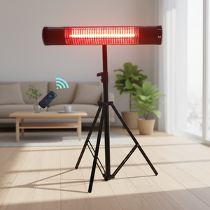 Calentador infrarrojo de 1500w más popular, montado en la pared o independiente, para interiores y exteriores, calentadores halógenos infrarrojos para patio. - Product Image 1