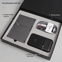 Ensemble cadeau d'entreprise technologique avec batterie externe, clavier et souris, articles cadeaux pour les entreprises, articles cadeaux pour les réunions et les événements