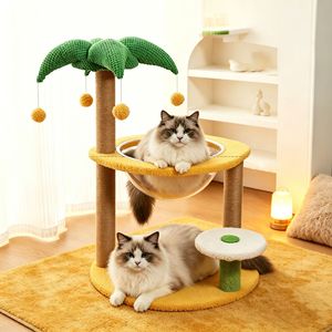 Vente directe d'usine de griffoirs et plateformes à griffer pour chats en forme de capsule spatiale, griffoirs intégrés pour petits chats. - Product Image 1