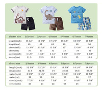 Ropa para Niños, Conjuntos de Verano para Niños Pequeños, Ropa de Manga Corta, Conjuntos Deportivos de Dinosaurios, Camiseta y Pantalones Cortos, 2-7 Años