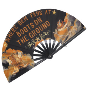 Abanico Plegable Grande de 26 Pulgadas para Baile <span class=keywords><strong>Line</strong></span> Dance, Estilo Popping, para Festivales - Product Image 1