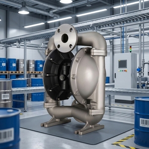 Bomba Pneumática de Diafragma de Baixa Pressão de 2 Polegadas em Aço Inoxidável Reforçado à Prova de Corrosão para Manuseio de Água Residual Ácida e Lodo - Product Image 1