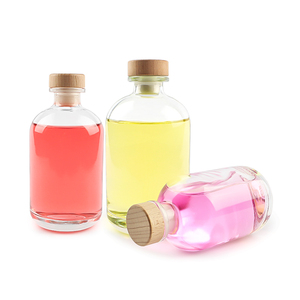 Bouteille transparente en verre avec couvercle en liège, vin de fruits, de <span class=keywords><strong>raspberry</strong></span>, vinaigre, 250ml, 350ml, 500ml - Product Image 2