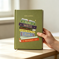 Carnet de lecture A5 à couverture rigide, pages intérieures personnalisées, journal de lecture pour les amateurs de livres