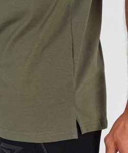 Camiseta Básica de Manga Corta Ajustada de Color Sólido para Hombre, Cómoda, 100% Algodón, Tejido de Punto, Logotipo Frontal, Camiseta de Alta Calidad - Product Image 4