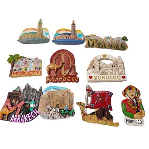 Imán de nevera de Marruecos con diseño de arquitectura de superficie, recuerdo de viaje, suvenir, letra a mano, fuerza magnética - Product Image 1