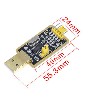 CH340G <b>USB</b> <b>To</b> TTL <b>Serial</b> <b>Adapter</b> Module With Gold Plated Connector For Arduino Programming - Product Image 2