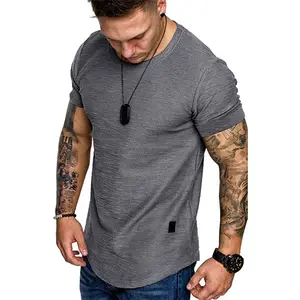 Custom Logo Hot Sale Cotton Plain Plus Size Sports Jogging Men's T-shirt Summer Best Quality Cloth T-shirt