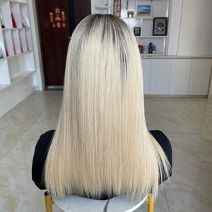 Fábrica de Pelucas de Cabello Humano Ruso, Peluca Médica Rubia Balayage con Encaje Invisible, Línea de Cabello Invisible, Venta al por Mayor de Fábrica - Product Image 5