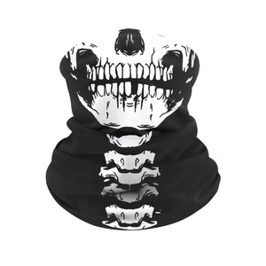Skull Print Neck Warmer Ice Silk Outdoor Cycling Face Mask Sun Protection Dustproof Unisex - Product Image 1