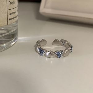 Simple zircon <b>plain</b> band <b>ring</b> for women niche light luxury high-end feel colorfast open <b>ring</b> for index fingers - Product Image 5