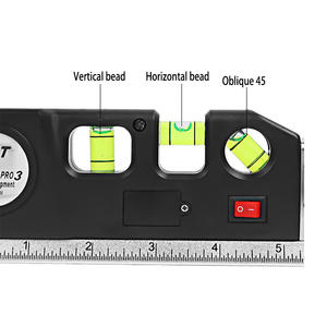 Niveau laser infrarouge Lanceforce 4 en 1 360° avec ruban à mesurer, règle droite, <span class=keywords><strong>horizon</strong></span>, mire verticale, gadget de nivellement - Product Image 5
