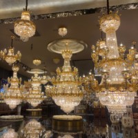 Lustre en cristal classique de grande taille pour hall d'hôtel, décoration de mariage de luxe sur mesure