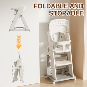 Chaise de salle à manger amovible, pliable et peu encombrante, convertible pour les tout-petits, de 6 mois à 220 lb, portable et facile à utiliser - Product Image 4