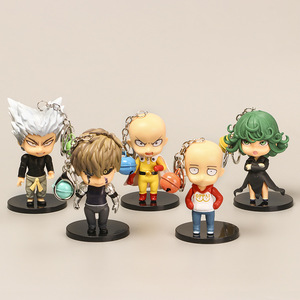 5 unids/set PVC Anime figura llavero estatua <span class=keywords><strong>One</strong></span> <span class=keywords><strong>Punch</strong></span> <span class=keywords><strong>Man</strong></span> Mini figura conjunto personaje de dibujos animados llavero figurita llavero muñeca de juguete - Product Image 1