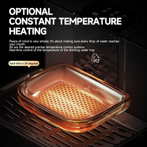 Distributeur d'eau pour chat alimenté par batterie 4800 mAh, chauffage à température constante, tuyau en acier inoxydable, télécommande - Product Image 5